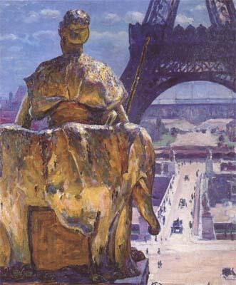 Louis Welden Hawkins THe Eiffel Tower,Seen from the Trocadero (mk06) china oil painting image